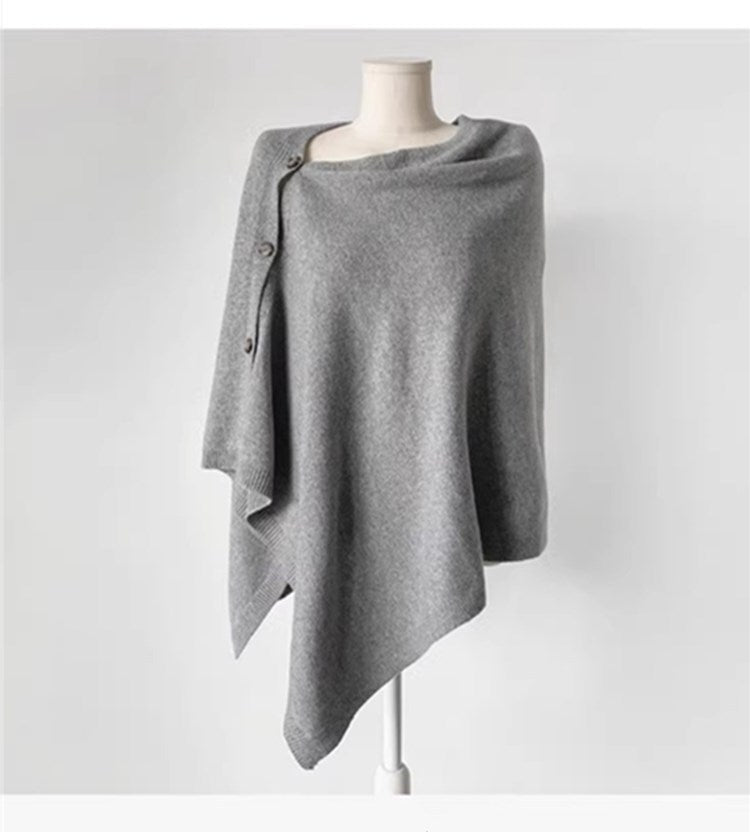 Women's Wool Slant Cape Scarf