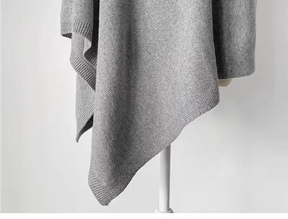 Women's Wool Slant Cape Scarf